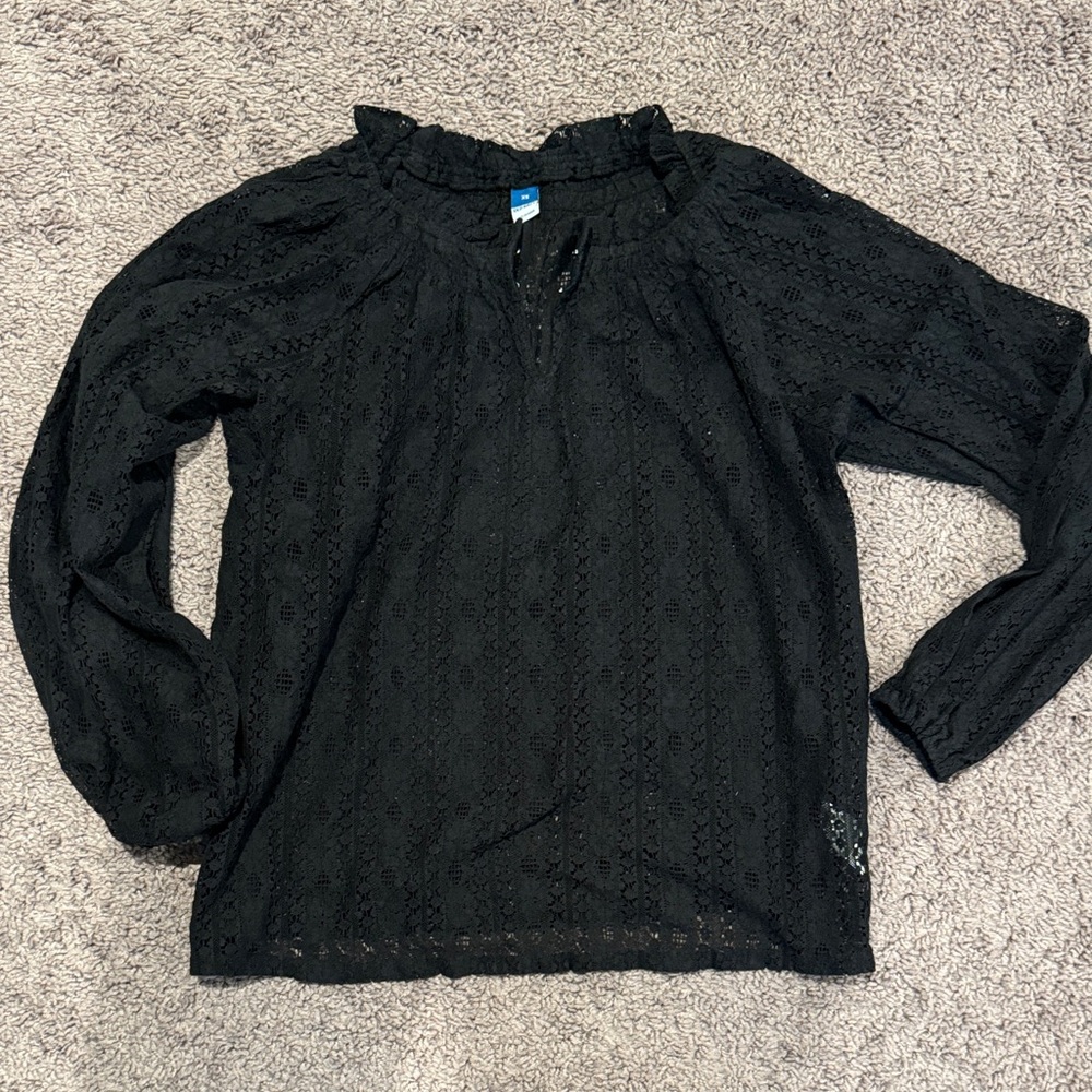 Old Navy Black Lace Blouse